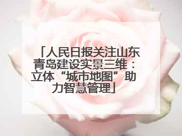 人民日报关注山东青岛建设实景三维：立体“城市地图”助力智慧管理