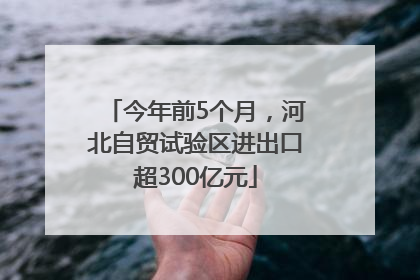 今年前5个月，河北自贸试验区进出口超300亿元