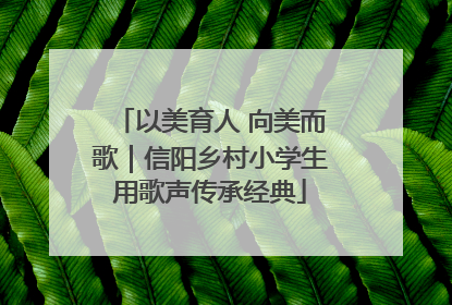 以美育人 向美而歌｜信阳乡村小学生用歌声传承经典