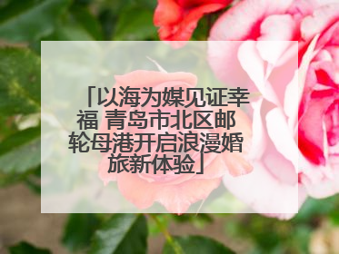 以海为媒见证幸福 青岛市北区邮轮母港开启浪漫婚旅新体验