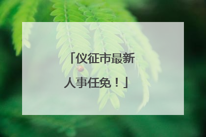 仪征市最新人事任免！