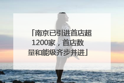 南京已引进首店超1200家，首店数量和能级齐步并进