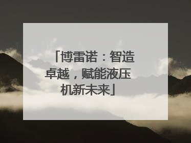 博雷诺：智造卓越，赋能液压机新未来