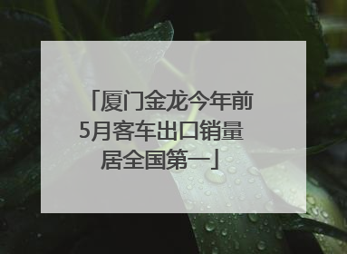 厦门金龙今年前5月客车出口销量居全国第一