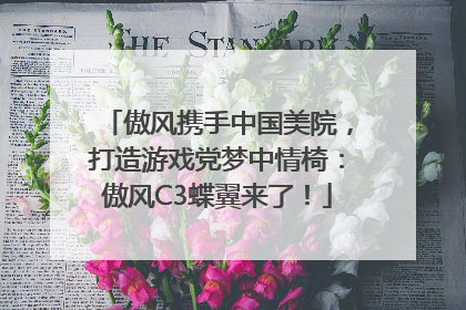 傲风携手中国美院，打造游戏党梦中情椅：傲风C3蝶翼来了！