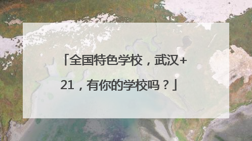 全国特色学校，武汉+21，有你的学校吗？