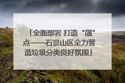 全面部署 打造“靓” 点——石景山区全力营造垃圾分类良好氛围