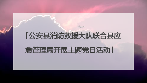 公安县消防救援大队联合县应急管理局开展主题党日活动