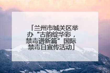兰州市城关区举办“古韵绽华彩，禁毒谱新篇”国际禁毒日宣传活动