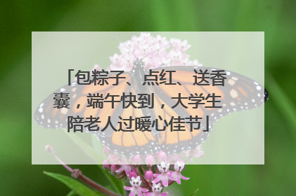 包粽子、点红、送香囊，端午快到，大学生陪老人过暖心佳节