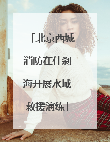 北京西城消防在什刹海开展水域救援演练