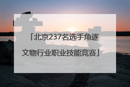 北京237名选手角逐文物行业职业技能竞赛