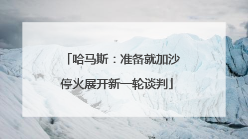 哈马斯：准备就加沙停火展开新一轮谈判