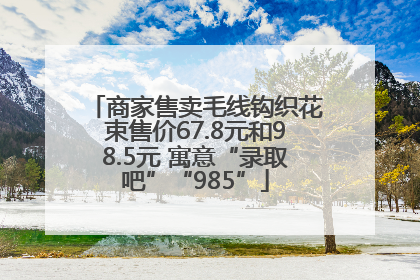 商家售卖毛线钩织花束售价67.8元和98.5元 寓意“录取吧”“985”