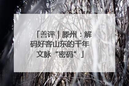 善评｜滕州：解码好客山东的千年文脉“密码”