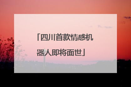 四川首款情感机器人即将面世