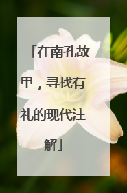 在南孔故里，寻找有礼的现代注解