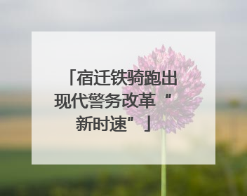 宿迁铁骑跑出现代警务改革“新时速”