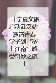 宁夏文旅启动武汉站 邀请青春学子到“塞上江南”感受奇妙之旅