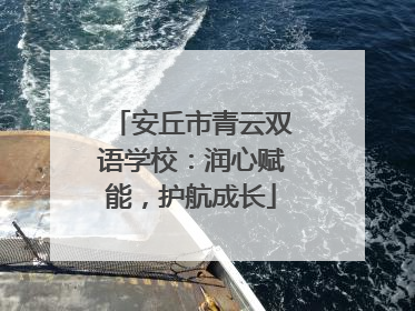 安丘市青云双语学校：润心赋能，护航成长