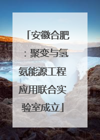 安徽合肥：聚变与氢氨能源工程应用联合实验室成立