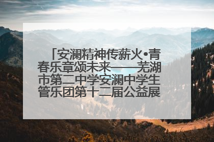 安澜精神传薪火•青春乐章颂未来——芜湖市第二中学安澜中学生管乐团第十二届公益展演圆满举行