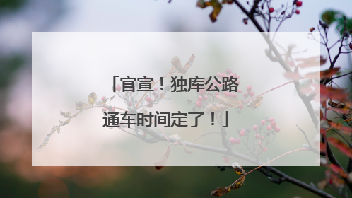 官宣！独库公路通车时间定了！