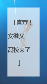 官宣！安徽又一高校来了