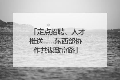 定点招聘、人才推送……东西部协作共谋致富路