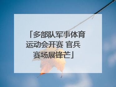 多部队军事体育运动会开赛 官兵赛场展锋芒