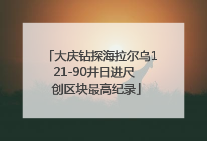 大庆钻探海拉尔乌121-90井日进尺 创区块最高纪录