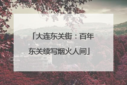 大连东关街：百年东关续写烟火人间