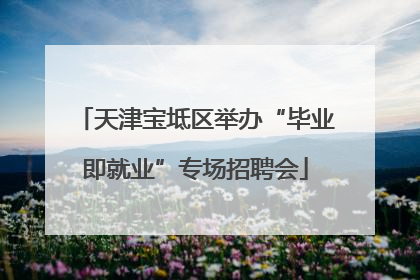 天津宝坻区举办“毕业即就业”专场招聘会