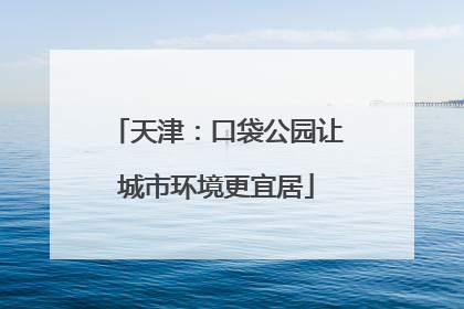 天津：口袋公园让城市环境更宜居