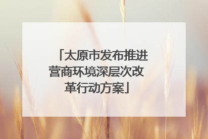 太原市发布推进营商环境深层次改革行动方案