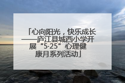 心向阳光，快乐成长——庐江县城西小学开展“5·25”心理健康月系列活动