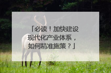 必读！加快建设现代化产业体系，如何精准施策？