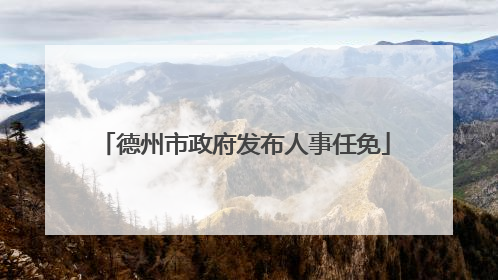 德州市政府发布人事任免