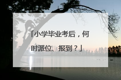 小学毕业考后，何时派位、报到？