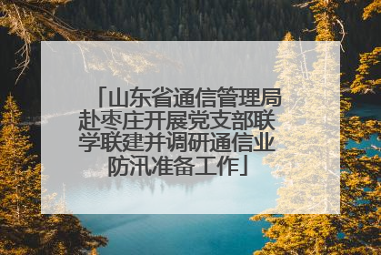 山东省通信管理局赴枣庄开展党支部联学联建并调研通信业防汛准备工作