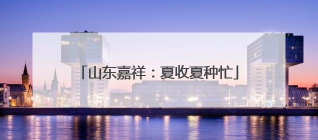 山东嘉祥：夏收夏种忙