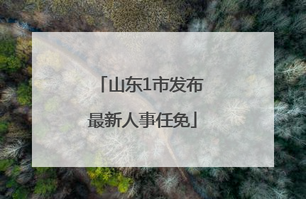 山东1市发布最新人事任免