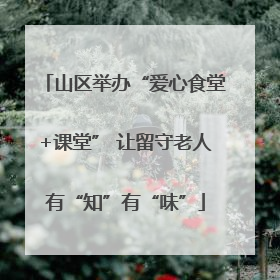 山区举办“爱心食堂+课堂” 让留守老人有“知”有“味”