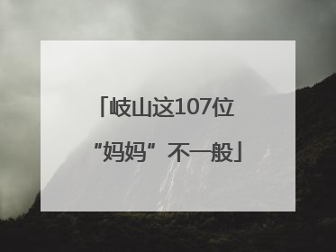 岐山这107位“妈妈”不一般