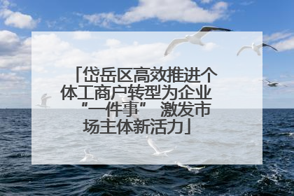 岱岳区高效推进个体工商户转型为企业“一件事” 激发市场主体新活力