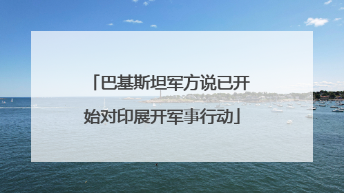 巴基斯坦军方说已开始对印展开军事行动