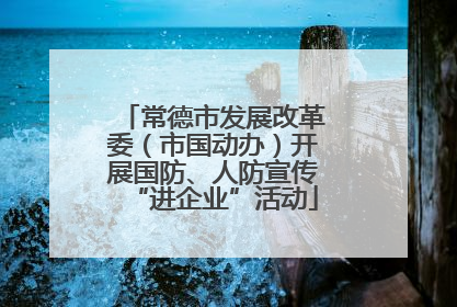 常德市发展改革委（市国动办）开展国防、人防宣传“进企业”活动