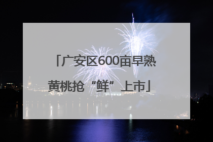 广安区600亩早熟黄桃抢“鲜”上市