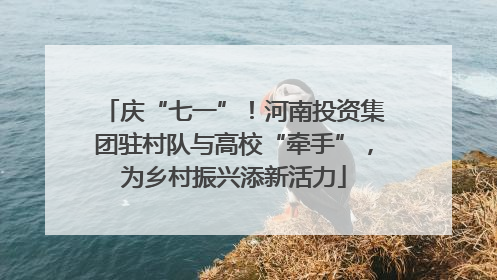庆“七一”！河南投资集团驻村队与高校“牵手”，为乡村振兴添新活力
