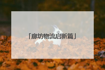 廊坊物流启新篇